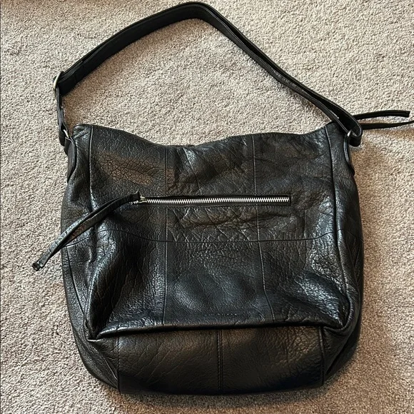 Day & Mood Black Leather Hobo Bag - Picture 2 of 9